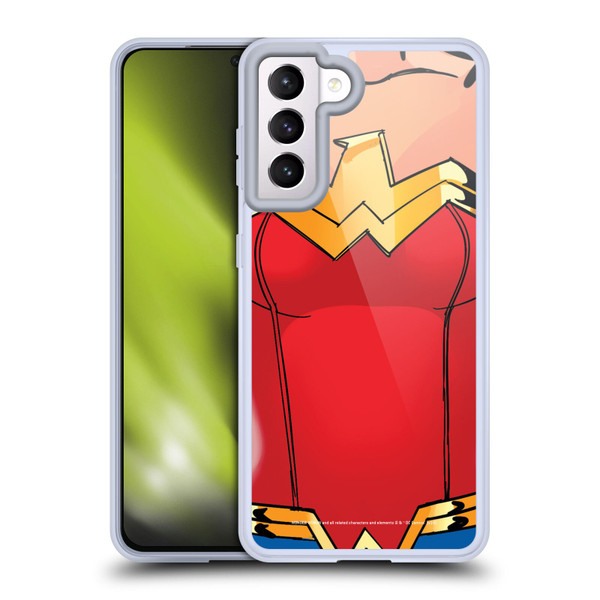 Wonder Woman DC Comics Logos Costume Soft Gel Case for Samsung Galaxy S21 5G