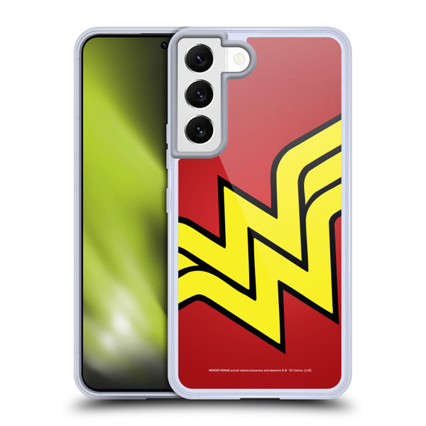 Wonder Woman DC Comics Logos Oversized Soft Gel Case for Samsung Galaxy S22 5G