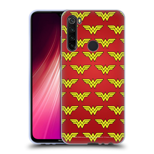 Wonder Woman DC Comics Logos Pattern Soft Gel Case for Xiaomi Redmi Note 8T