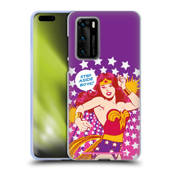 Wonder Woman DC Comics Vintage Art Step Aside Soft Gel Case for Huawei P40 5G