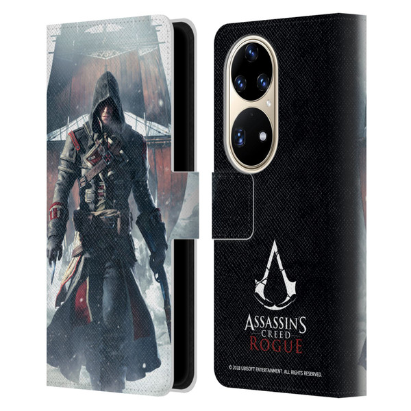 Assassin's Creed Rogue Key Art Shay Cormac Ship Leather Book Wallet Case Cover For Huawei P50 Pro