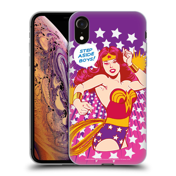 Wonder Woman DC Comics Vintage Art Step Aside Soft Gel Case for Apple iPhone XR