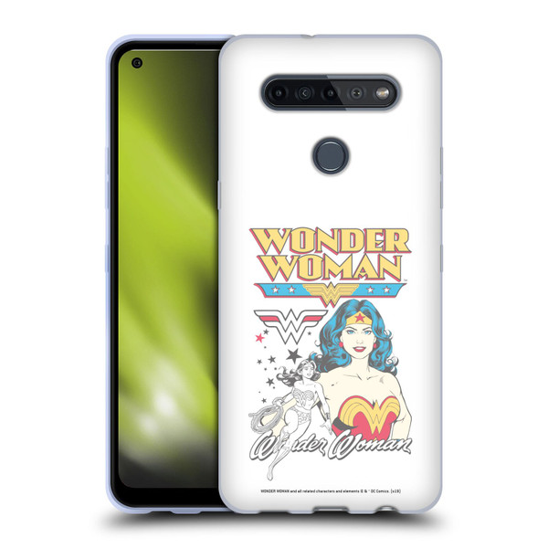 Wonder Woman DC Comics Vintage Art White Soft Gel Case for LG K51S