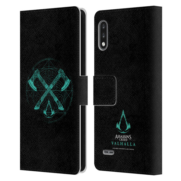 Assassin's Creed Valhalla Compositions Dual Axes Leather Book Wallet Case Cover For LG K22