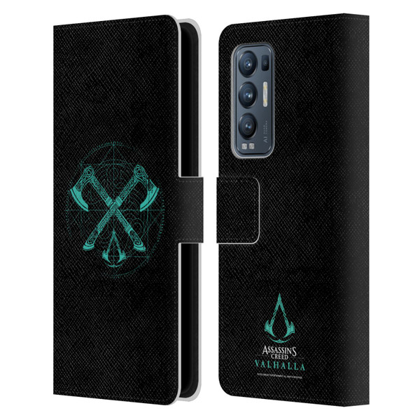 Assassin's Creed Valhalla Compositions Dual Axes Leather Book Wallet Case Cover For OPPO Find X3 Neo / Reno5 Pro+ 5G