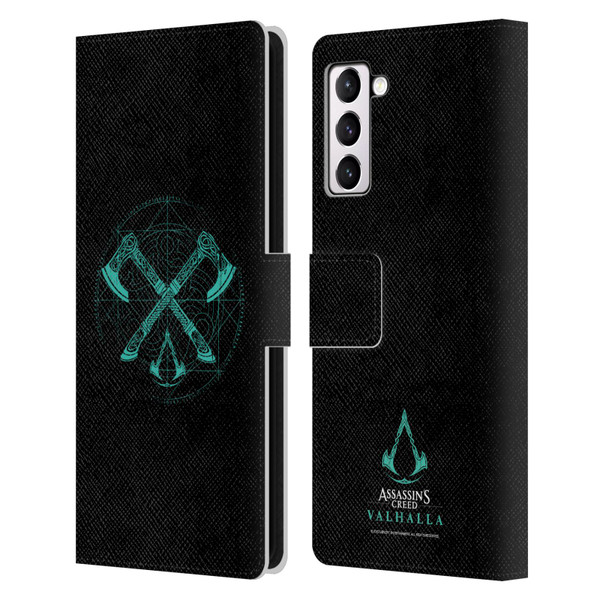 Assassin's Creed Valhalla Compositions Dual Axes Leather Book Wallet Case Cover For Samsung Galaxy S21+ 5G