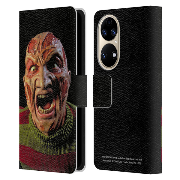 A Nightmare On Elm Street: New Nightmare Graphics Freddy Leather Book Wallet Case Cover For Huawei P50