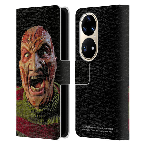 A Nightmare On Elm Street: New Nightmare Graphics Freddy Leather Book Wallet Case Cover For Huawei P50 Pro