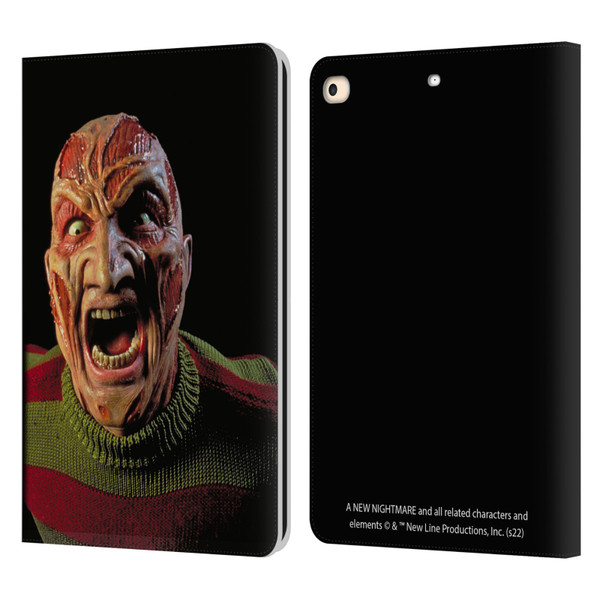 A Nightmare On Elm Street: New Nightmare Graphics Freddy Leather Book Wallet Case Cover For Apple iPad 9.7 2017 / iPad 9.7 2018