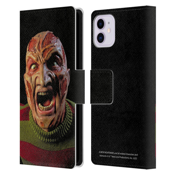 A Nightmare On Elm Street: New Nightmare Graphics Freddy Leather Book Wallet Case Cover For Apple iPhone 11
