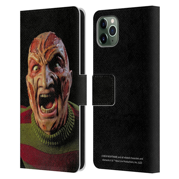A Nightmare On Elm Street: New Nightmare Graphics Freddy Leather Book Wallet Case Cover For Apple iPhone 11 Pro Max