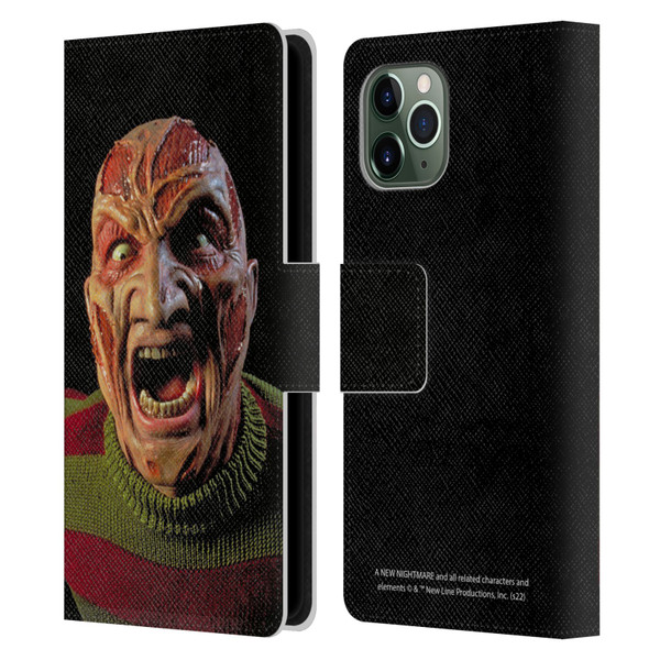 A Nightmare On Elm Street: New Nightmare Graphics Freddy Leather Book Wallet Case Cover For Apple iPhone 11 Pro