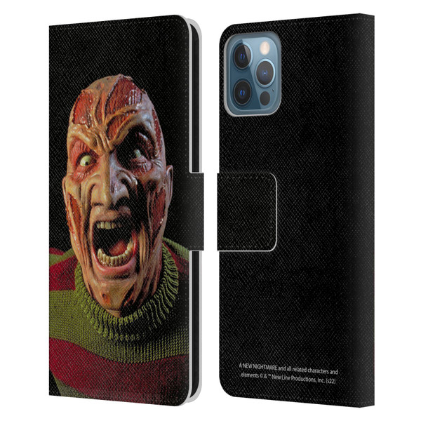 A Nightmare On Elm Street: New Nightmare Graphics Freddy Leather Book Wallet Case Cover For Apple iPhone 12 / iPhone 12 Pro