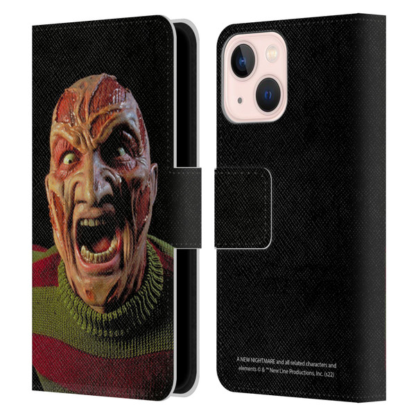 A Nightmare On Elm Street: New Nightmare Graphics Freddy Leather Book Wallet Case Cover For Apple iPhone 13 Mini