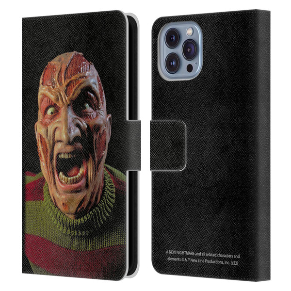A Nightmare On Elm Street: New Nightmare Graphics Freddy Leather Book Wallet Case Cover For Apple iPhone 14