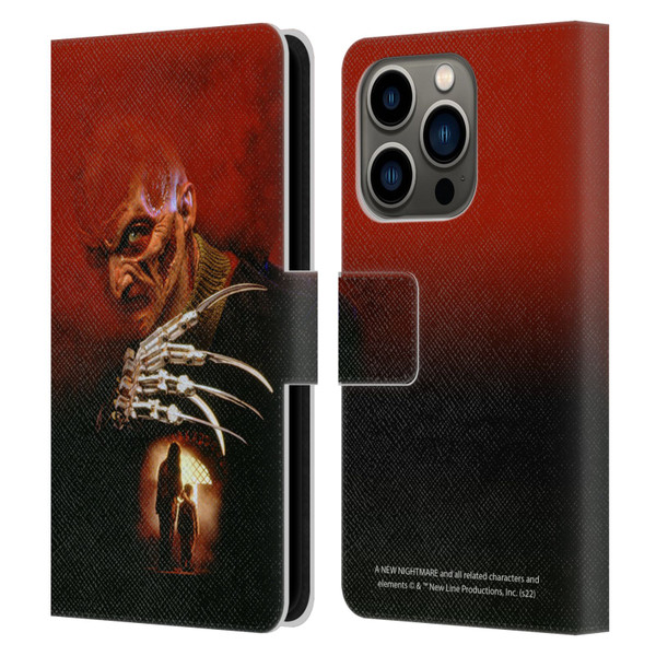 A Nightmare On Elm Street: New Nightmare Graphics Poster Leather Book Wallet Case Cover For Apple iPhone 14 Pro