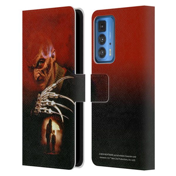 A Nightmare On Elm Street: New Nightmare Graphics Poster Leather Book Wallet Case Cover For Motorola Edge 20 Pro