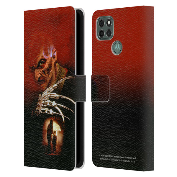 A Nightmare On Elm Street: New Nightmare Graphics Poster Leather Book Wallet Case Cover For Motorola Moto G9 Power
