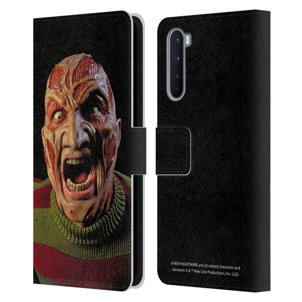 A Nightmare On Elm Street: New Nightmare Graphics Freddy Leather Book Wallet Case Cover For OnePlus Nord 5G
