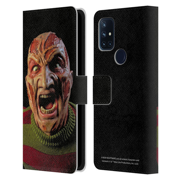 A Nightmare On Elm Street: New Nightmare Graphics Freddy Leather Book Wallet Case Cover For OnePlus Nord N10 5G