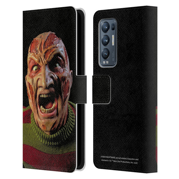 A Nightmare On Elm Street: New Nightmare Graphics Freddy Leather Book Wallet Case Cover For OPPO Find X3 Neo / Reno5 Pro+ 5G