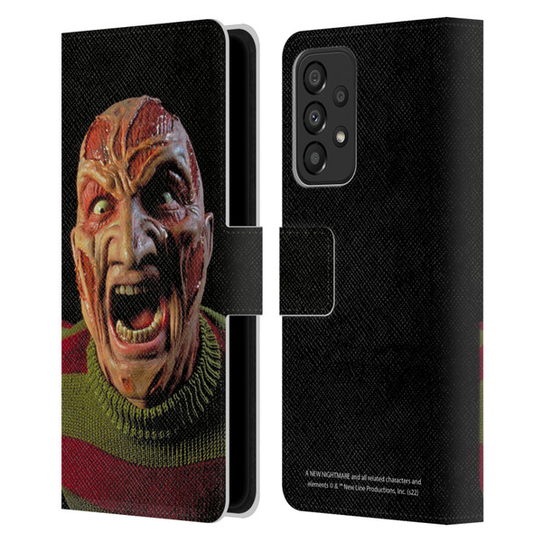 A Nightmare On Elm Street: New Nightmare Graphics Freddy Leather Book Wallet Case Cover For Samsung Galaxy A33 5G (2022)