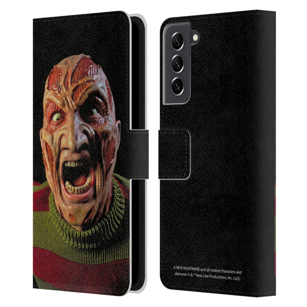A Nightmare On Elm Street: New Nightmare Graphics Freddy Leather Book Wallet Case Cover For Samsung Galaxy S21 FE 5G