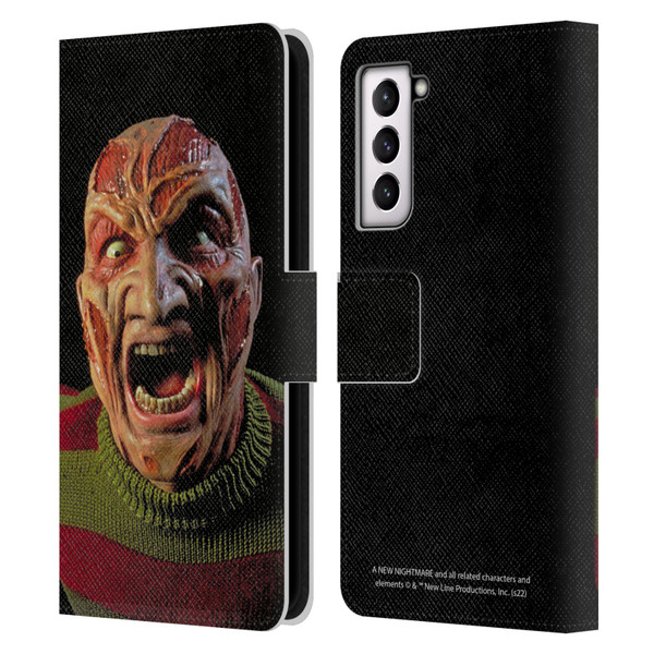 A Nightmare On Elm Street: New Nightmare Graphics Freddy Leather Book Wallet Case Cover For Samsung Galaxy S21 5G