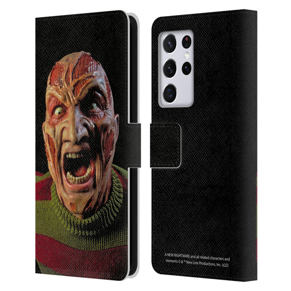 A Nightmare On Elm Street: New Nightmare Graphics Freddy Leather Book Wallet Case Cover For Samsung Galaxy S21 Ultra 5G