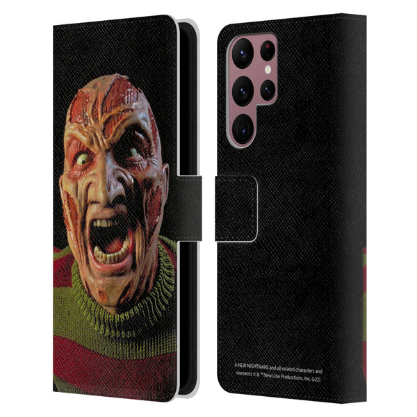 A Nightmare On Elm Street: New Nightmare Graphics Freddy Leather Book Wallet Case Cover For Samsung Galaxy S22 Ultra 5G