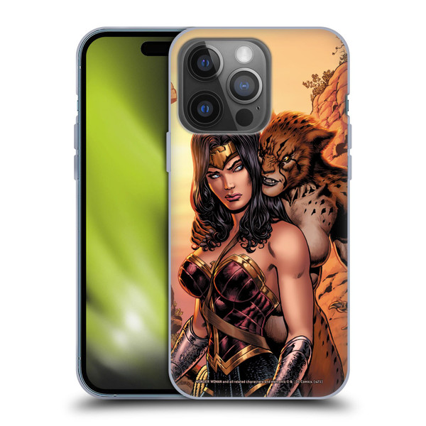 Wonder Woman DC Comics Comic Book Cover Rebirth #3 Cheetah Soft Gel Case for Apple iPhone 14 Pro