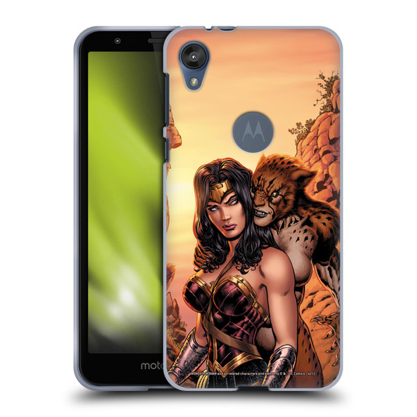 Wonder Woman DC Comics Comic Book Cover Rebirth #3 Cheetah Soft Gel Case for Motorola Moto E6