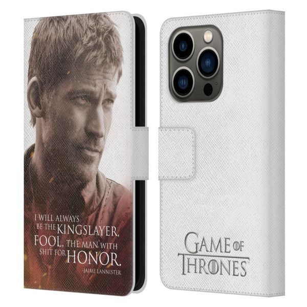 HBO Game of Thrones Character Portraits Jaime Lannister Leather Book Wallet Case Cover For Apple iPhone 14 Pro