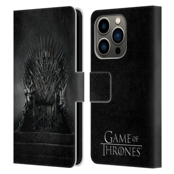 HBO Game of Thrones Key Art Iron Throne Leather Book Wallet Case Cover For Apple iPhone 14 Pro