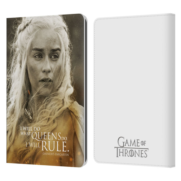 HBO Game of Thrones Character Portraits Daenerys Targaryen Leather Book Wallet Case Cover For Amazon Kindle Paperwhite 1 / 2 / 3