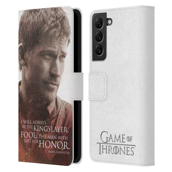 HBO Game of Thrones Character Portraits Jaime Lannister Leather Book Wallet Case Cover For Samsung Galaxy S22+ 5G