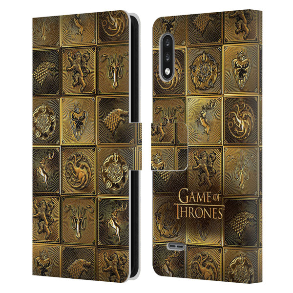 HBO Game of Thrones Golden Sigils All Houses Leather Book Wallet Case Cover For LG K22
