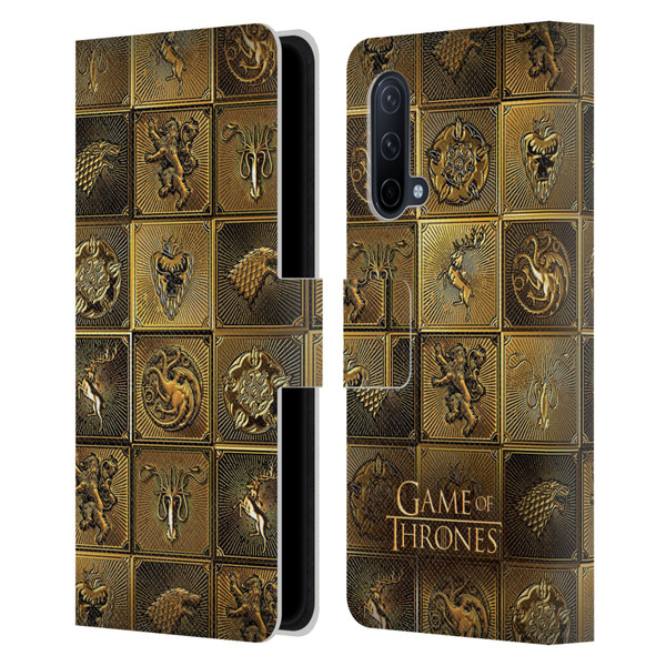 HBO Game of Thrones Golden Sigils All Houses Leather Book Wallet Case Cover For OnePlus Nord CE 5G