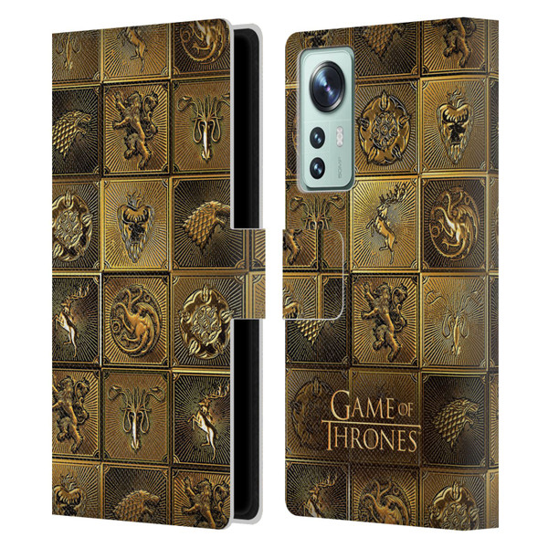 HBO Game of Thrones Golden Sigils All Houses Leather Book Wallet Case Cover For Xiaomi 12