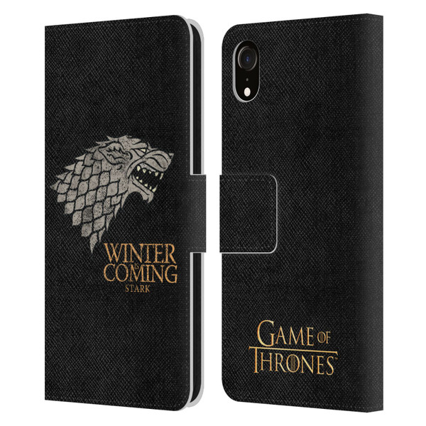 HBO Game of Thrones House Mottos Stark Leather Book Wallet Case Cover For Apple iPhone XR