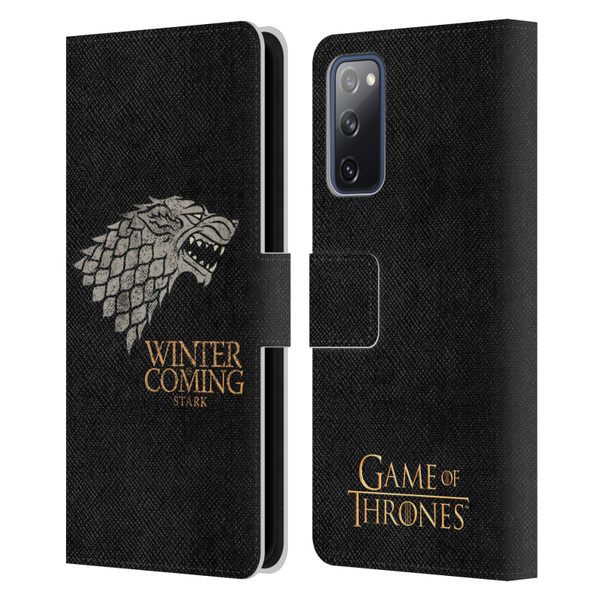HBO Game of Thrones House Mottos Stark Leather Book Wallet Case Cover For Samsung Galaxy S20 FE / 5G