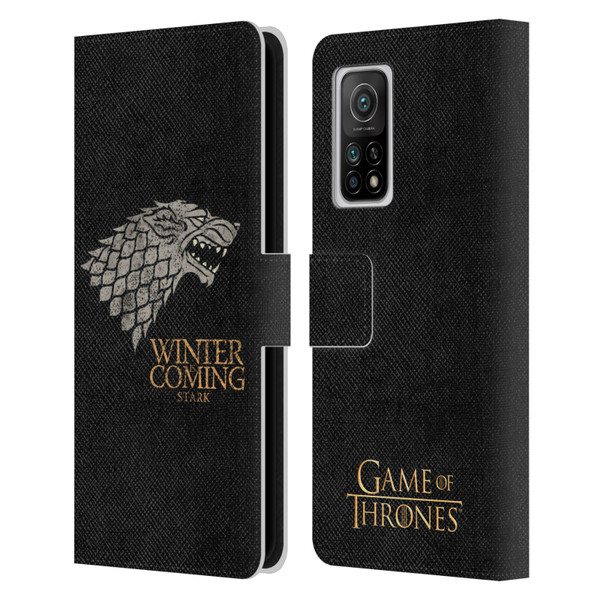 HBO Game of Thrones House Mottos Stark Leather Book Wallet Case Cover For Xiaomi Mi 10T 5G