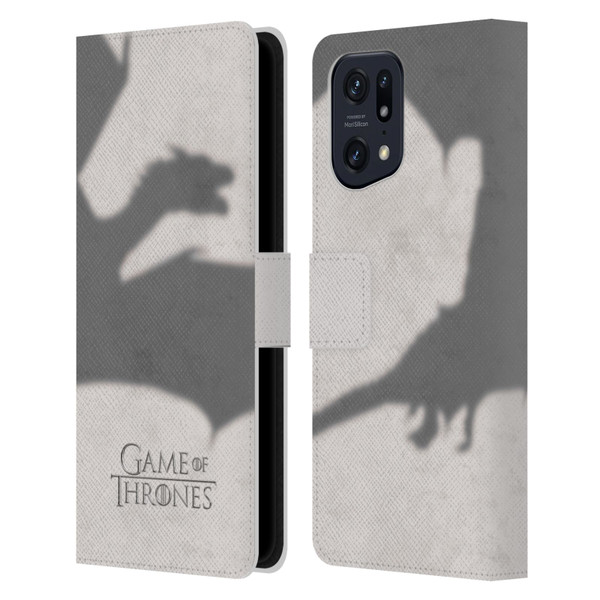 HBO Game of Thrones Key Art Dragon Leather Book Wallet Case Cover For OPPO Find X5