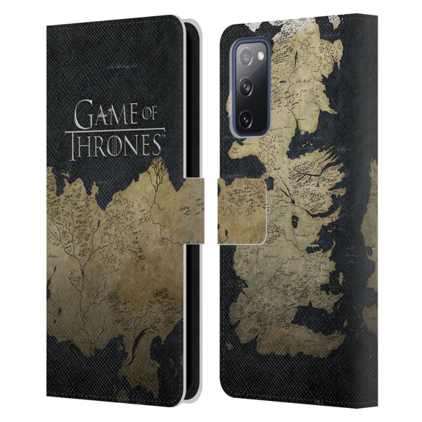 HBO Game of Thrones Key Art Westeros Map Leather Book Wallet Case Cover For Samsung Galaxy S20 FE / 5G