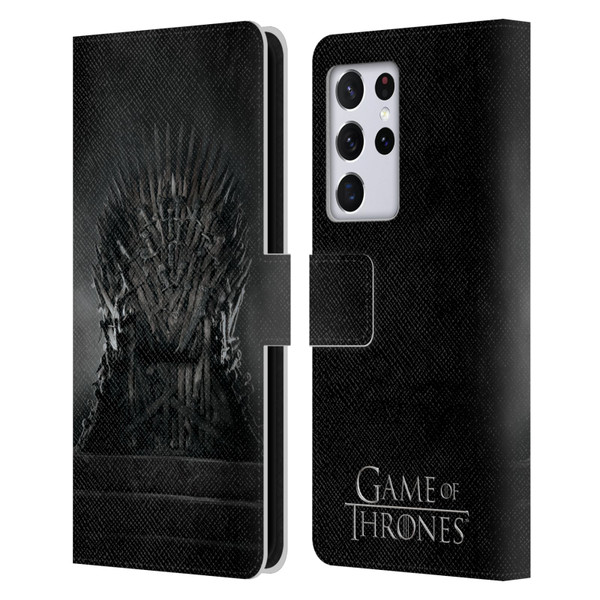 HBO Game of Thrones Key Art Iron Throne Leather Book Wallet Case Cover For Samsung Galaxy S21 Ultra 5G