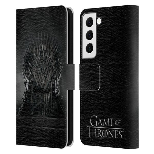 HBO Game of Thrones Key Art Iron Throne Leather Book Wallet Case Cover For Samsung Galaxy S22 5G