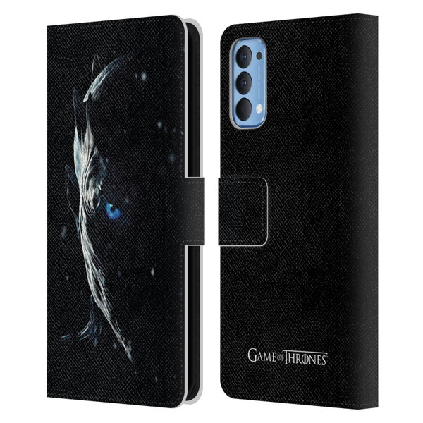 HBO Game of Thrones Season 7 Key Art Night King Leather Book Wallet Case Cover For OPPO Reno 4 5G