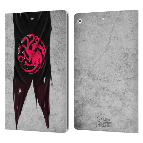 HBO Game of Thrones Sigil Flags Targaryen Leather Book Wallet Case Cover For Apple iPad 10.2 2019/2020/2021