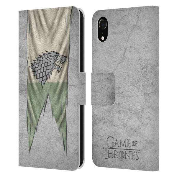 HBO Game of Thrones Sigil Flags Stark Leather Book Wallet Case Cover For Apple iPhone XR