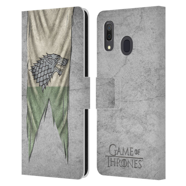 HBO Game of Thrones Sigil Flags Stark Leather Book Wallet Case Cover For Samsung Galaxy A33 5G (2022)